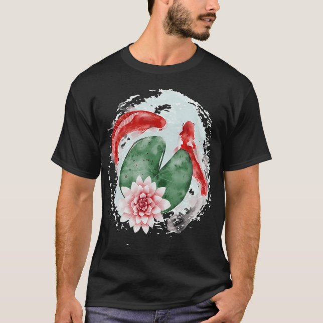 Camiseta Arte japonés de carpas (Anverso)