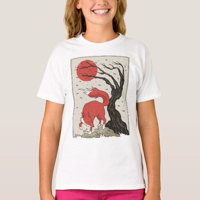 Camiseta Arte japonés de Fox (Anverso)
