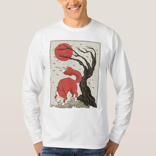 Camiseta Arte japonés de Fox (Anverso)