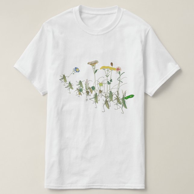 Camiseta Arte japonés del insecto del vintage (Diseño del anverso)
