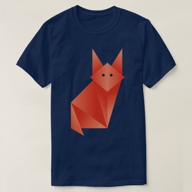 Camiseta arte japonés del origami de zorros (Diseño del anverso)