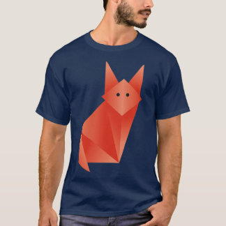 Camiseta arte japonés del origami de zorros