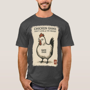 Camiseta Arte japonés divertido juego de pollo ee hombres m
