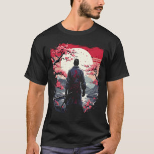Camiseta Arte japonés Ninja Ukiyo-e Samurai lucha de cosech