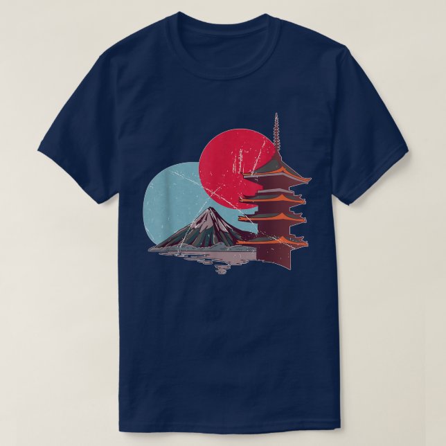 Camiseta Arte japonés retro (Diseño del anverso)