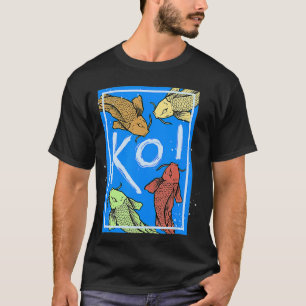 Camiseta Arte japonés Samurai estético Koi Fish