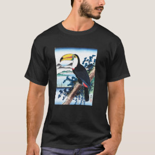 Camiseta Arte Japonés Tucán Kyosai Antiguo Arte de Japón