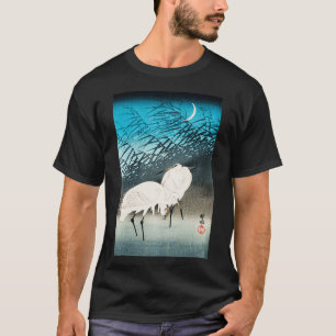Camiseta Arte japonés vintage Egret Bird Love Japan Art
