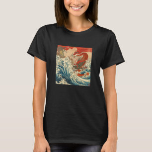 Camiseta Arte japonés vintage flores de cerezo Japón grabad