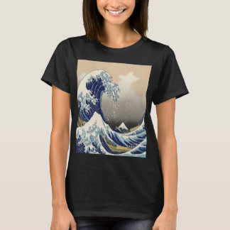 Camiseta arte japonés vintage paisaje oceánico gran ola