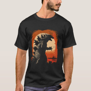 Camiseta Arte Japonés Vintage Retro Legendario Kaiju Raro