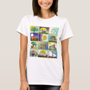 Camiseta Arte Judaica 12 Tribus de Israel