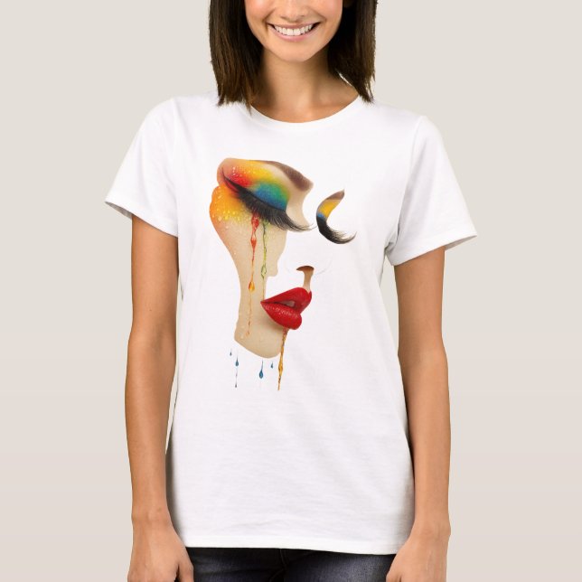 Camiseta Arte Lágrimas de Arcoíris (Anverso)