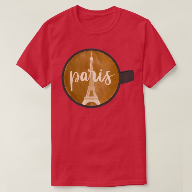 Camiseta Arte Latte de París (Diseño del anverso)