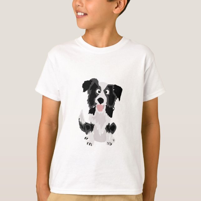 Camiseta Arte lindo de la original del border collie (Anverso)