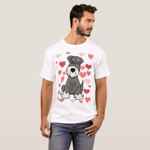 Camiseta Arte lindo del modelo del perro y de los corazones