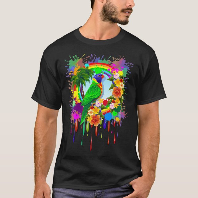 Camiseta Arte lorikeet Parrot (Anverso)