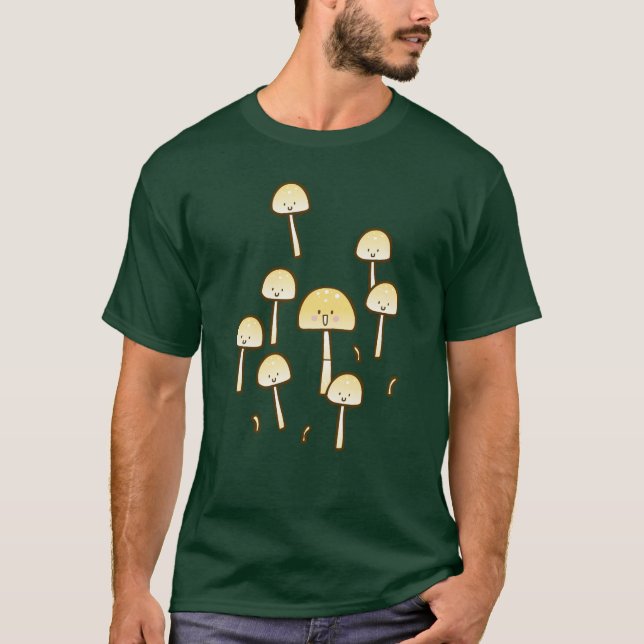 Camiseta Arte mágico del Doodle de las setas (Anverso)