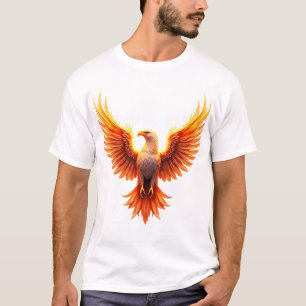 Camiseta Arte majestuoso del águila fénix ígnea ascendente