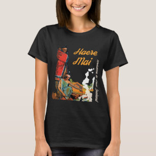 Camiseta Arte Maorí de Nueva Zelanda Haere Mai Viaje