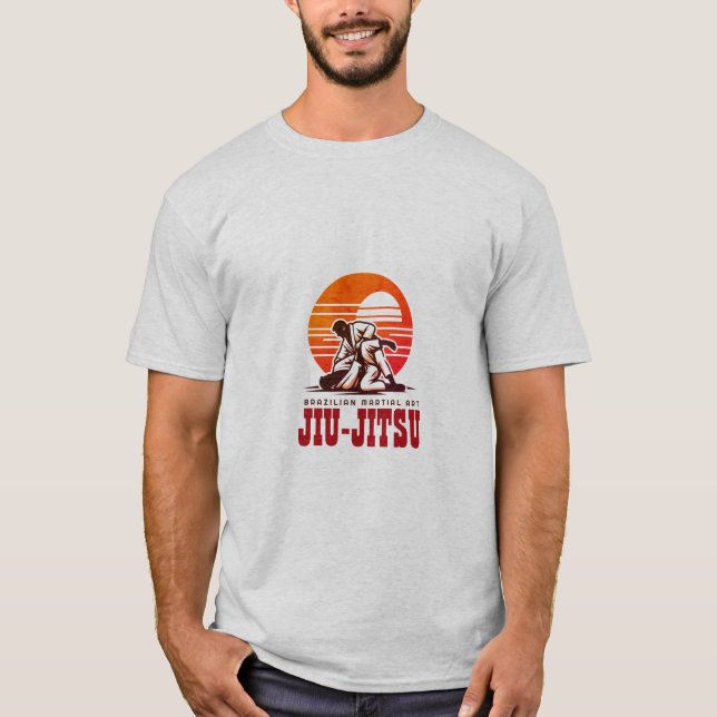 Camiseta arte marcial brasileño personalizable del logo Jiu (Anverso)