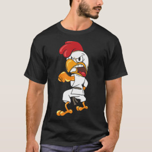 Camiseta Arte marcial de pollo Ninja Karate Rooster