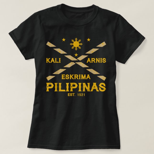 Camiseta Arte marcial filipino Eskrima Kali Arnis (Diseño del anverso)
