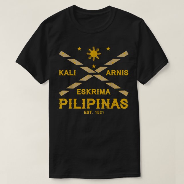 Camiseta Arte marcial filipino Eskrima Kali Arnis (Diseño del anverso)