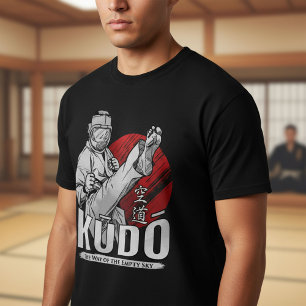 Camiseta Arte Marcial Kudo - Luchador y Diseño Kanji