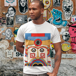 Camiseta Arte mascarar tiki enojado