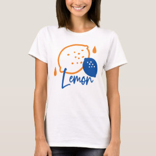 Camiseta Arte minimalista de línea de limón - Fruta de cítr