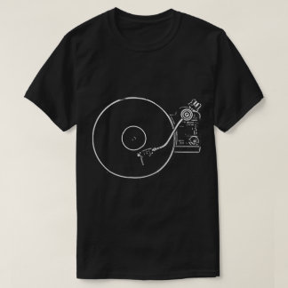 Camiseta Arte minimalista de tocadiscos de vinilo