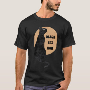 Camiseta Arte Mínimo Amante de Mascotas Gato Retro Negro Ma
