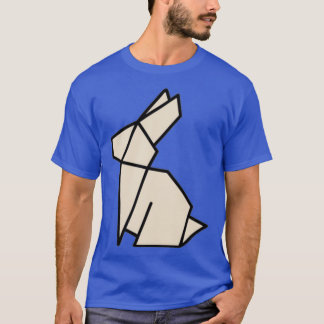 Camiseta Arte mínimo en el conejito beige de origami