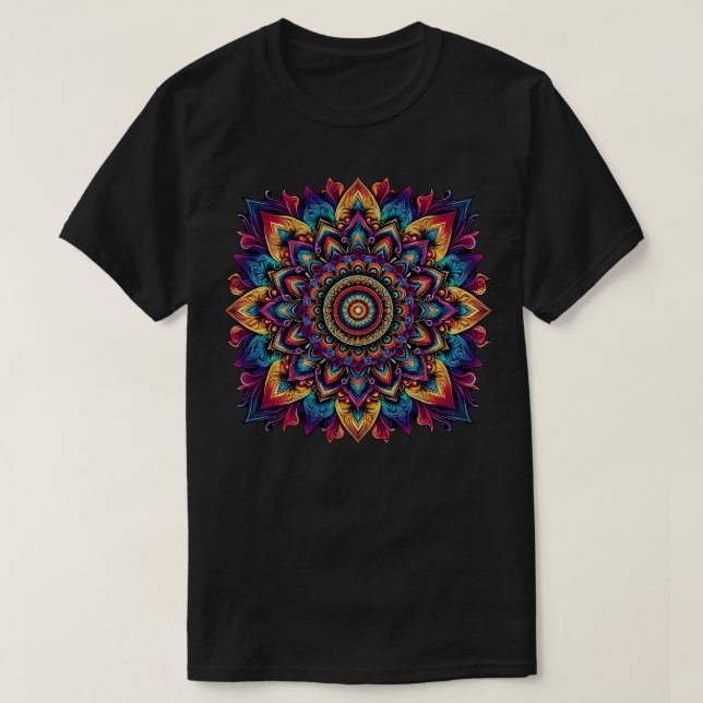 Camiseta Arte místico de Mandala (Diseño del anverso)