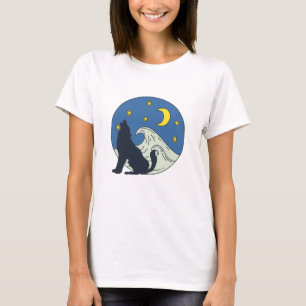 Camiseta Arte místico del lobo celestial