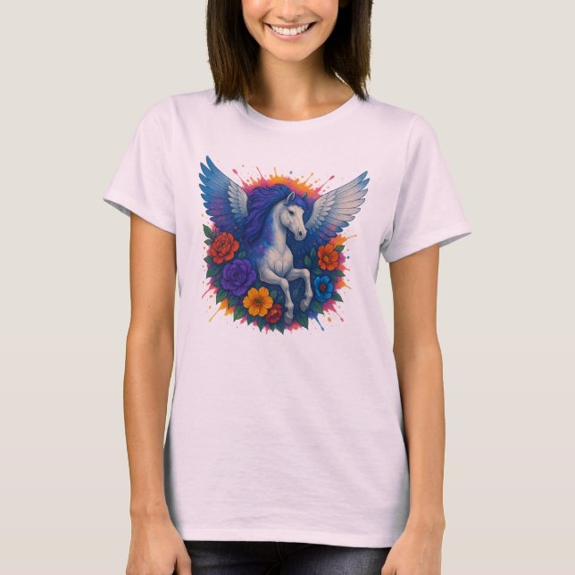 Camiseta Arte mítico de fantasía pegasus (Anverso)