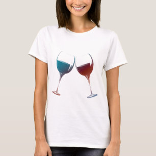 Camiseta Arte moderno de las copas de vino