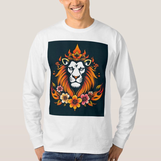 Camiseta Arte moderno de león (Anverso)
