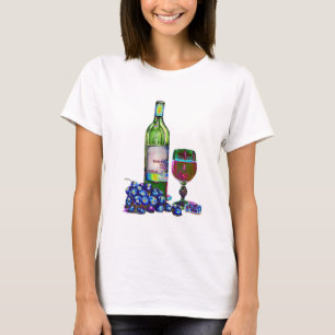 Camiseta Arte moderno del vino y de las uvas