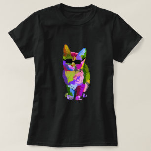 Camiseta Arte moderno genial arte pop kitty cat