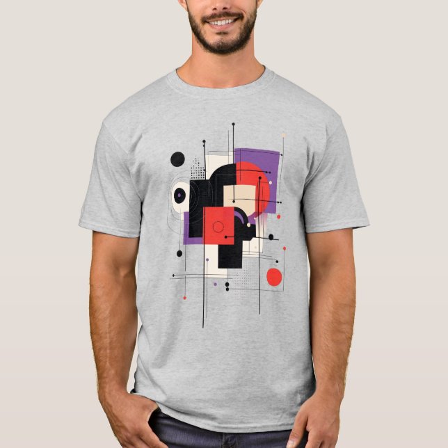 Camiseta Arte Moderno Resumen Formas Geométricas T-Shirt (Anverso)