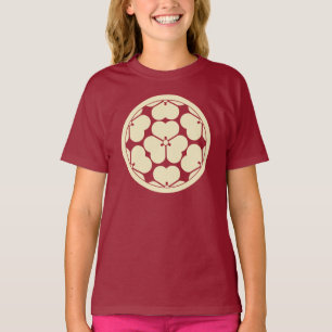 Camiseta Arte Mon japonés vintage amarillo rojo Chosokabe