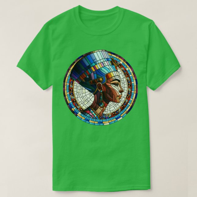 Camiseta Arte mosaico nefertiti egipcio (Diseño del anverso)