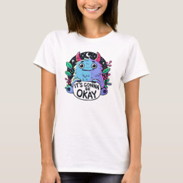 Camiseta Arte Motivacional de Monstruo Adorable Va a Estar