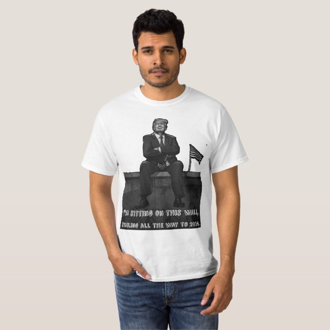 Camiseta Arte mural de Donald Trump 2024 con bandera estado (Anverso completo)