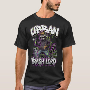 Camiseta Arte mural de graffiti urbano de mapache Señor de 