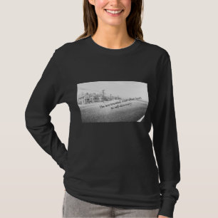Camiseta Arte mural inspirador minimalista en blanco y negr