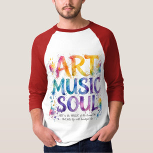 Camiseta ARTE MÚSICA ALMA - Arte Colorido Acuarela Amantes