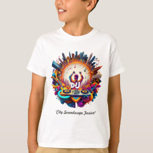 Camiseta "Arte musical de fondo claro"